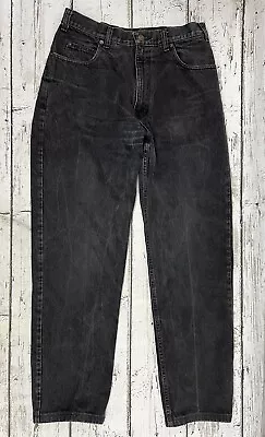 VTG 90's GAP Work Force Men's Straight Leg Black Denim Jeans Made In USA - 35x32 • $18