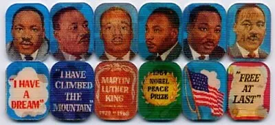6 Original Martin Luther King 1960's Vari-Vue Ring Motion Animation Flickers  • $24.95