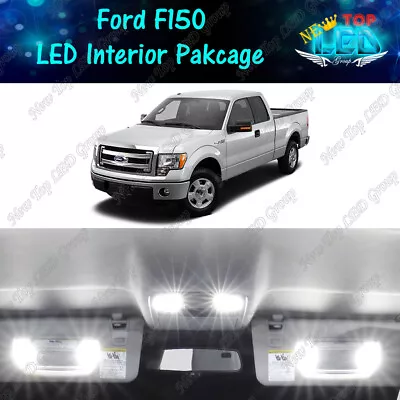 2009-2014 Ford F150 F-150 White Interior LED Lights Package Kit + License Lights • $13.79