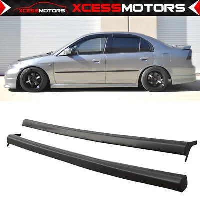 Fits 01-05 Honda Civic 2 4Dr RS Style Side Skirts Rocker Pannel Unpainted PP • $94.99