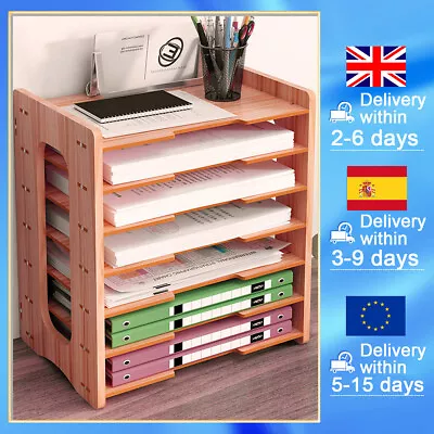 Office Filing Trays Letter Rack Desk Organiser Paper A4 Document Holder Stand UK • £17.09