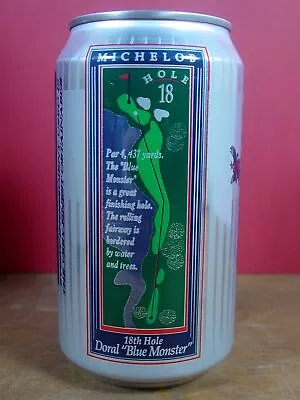 1990's MICHELOB DRY BEER -Golf Hole 18- DORAL  BLUE MONSTER  -12 Oz Stay Tab Can • $10