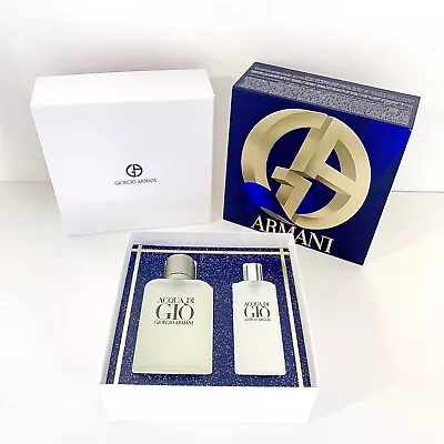 Griogio Amani Aqua Di Gio Gift Set 50ml EDT + 15ml EDT Mens Perfume New & Boxed • £59.90