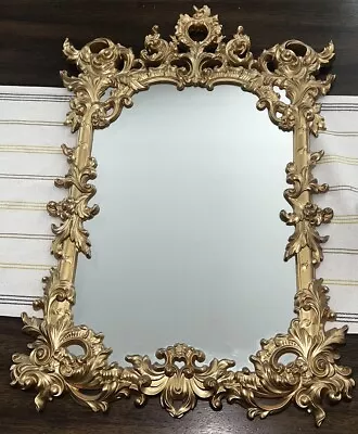 Gorgeous Vintage Turner Framed Wall Fashion Plate Mirror 28.5”x19” • $160