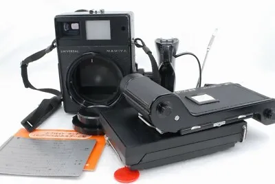 Mamiya Universal Press Camera W/Focusing Hood  6x9 And Polaroid Holder *A101835 • $228.99