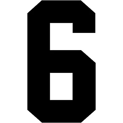 Varsity Number 6 Decal Sticker Vinyl Window College Athletic Letters Team Sports • $4.59