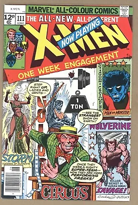X-Men 111 VF (BRITISH 12p COVER PRICE VARIANT) Mesmero Phoenix Magneto 1978 T298 • $55.44