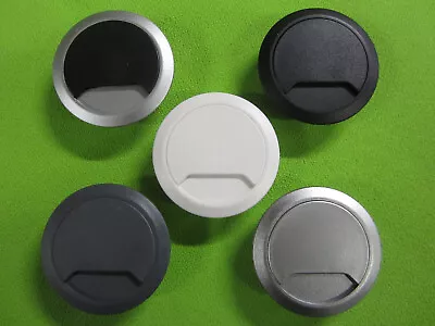 £2.20 • Buy 60mm Computer Desk Table Grommet Cable Tidy, Port Surface Outlet Wire Hole Cover
