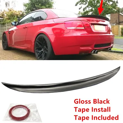 $64.40 • Buy Fit For BMW 3 Series 2007-2013 E93 Convertible Rear Trunk Lip Spoiler Wing Black