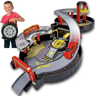 Chad Valley Wheel Garage With Car- Car Crazy Kids Will Love This Wheel Garage! • £27.50