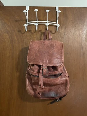 $20 • Buy Vintage Genuine Brown Leather Backpack