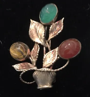 Vintage Van Dell 12k GF Scarab Flower Pot Brooch/Pin • $24