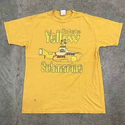 Vintage The Beatles Yellow Submarine Tour Band Tee T Shirt Size Large Rare Y2k • $0.99