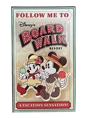 Disney World Parks Boardwalk Resort Mickey & Minnie Ice Cream Fridge Magnet NEW • $15.67