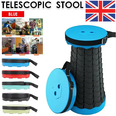 £15.99 • Buy Folding Stool Portable Telescoping Seat Camping Retractable Adjustable Outdoor
