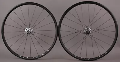 H Plus Son Archetype Black DT 370 Hubs Fixed Gear Track Bike Wheelset 24/20h • $429