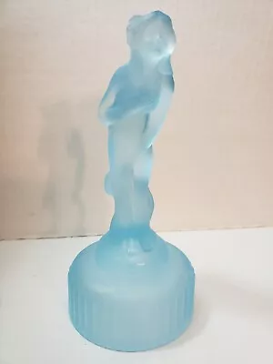 Mirror Images By Imperial Venus Rising Flower Figurine In Frosted Blue 1981 • $39.95