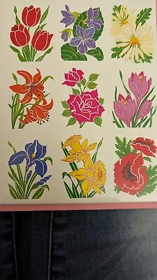 VINTAGE STICKERS Flowers Eureka Stickers 1 Sheet • $2.85