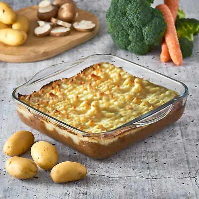 £12.99 • Buy Glass 22cm Square Roasting Dish Oven Baking Vegetable Roast Potato Pan Cook Tray