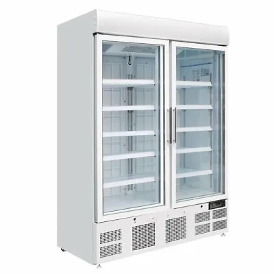 £2838.99 • Buy Polar Upright Display Double Door Freezer 920 Litre White - GH507 Catering 