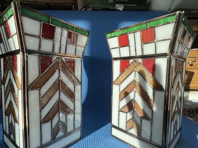 $16.99 • Buy 2 Stained Glass Candle Covers 9 X 5”