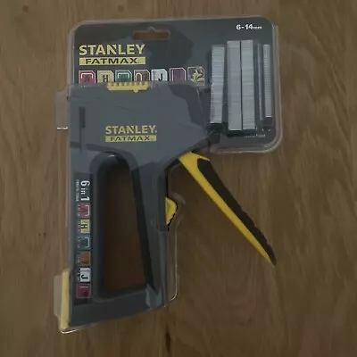 £23.99 • Buy STANLEY FATMAX STAPLER 6 In 1 Hand Staple Cable Tacker Brad Nail Gun FMHT6-70868