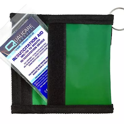 RESUSCITATION FACE SHIELD KEYRING Pocket CPR First Aid Mouth One Way Valve Mask • £3.48