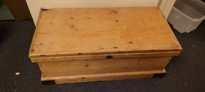 Vintage Wood Wooden Storage Trunk Box Tool Chest? • £25