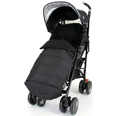 Black Footmuff To Fit Maclaren Techno Xt Buggy Pram • £26.20