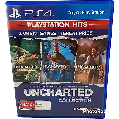 Uncharted: The Nathan Drake Collection 3 Games PS4 Playstation 4 Adventure • $19.99