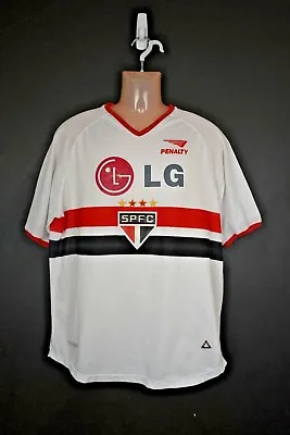 $70 • Buy Sao Paulo Penalty 2002 Shirt Jersey Soccer Football Brazilian Medium #10 Adriano