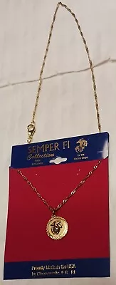 Semper Fi Collection US Marine Corps Made In USA Necklace Mizpah Coin • $9.99