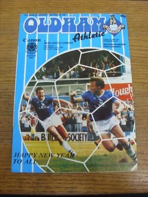 31/12/1983 Oldham Athletic V Newcastle United  (Creased Folded Worn). All UK O • £3.99