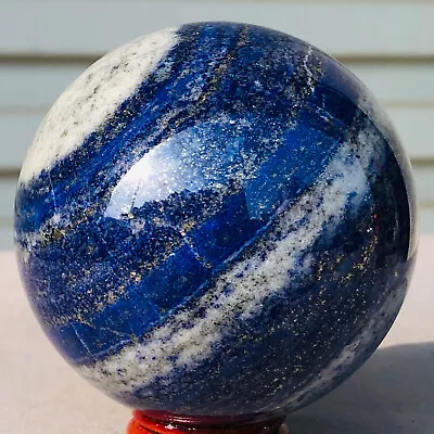 1.28LB Natural Polished Lapis Lazuli Quartz Crystal Sphere Ball Rock Healing • $0.99