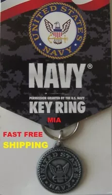 U.S. NAVY Keychain Key Ring Military Medals Emblem Officially License  FREE SHIP • $7.96