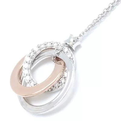£1229.18 • Buy TIFFANY&Co. 1837 Interlocking Circle Necklace 18K White Gold Diamond /199114