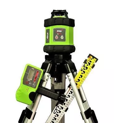 Imex E60 Kit Rotary Laser Level 400m Range Tripod Receiver Staff Case New • £328.99