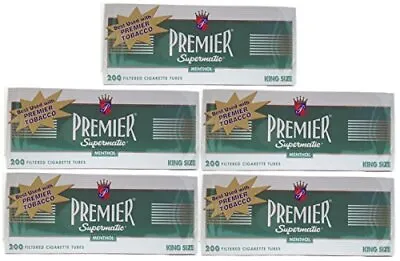 Premier Menthol King Size Cigarette Tubes [5-Boxes] • $26.81