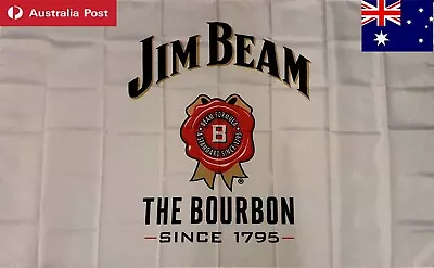 Jim Beam Mancave Large Flag Gift 3 X 5 Ft Aussie Collectables J&B Bourbon Flag ❤ • $24.95