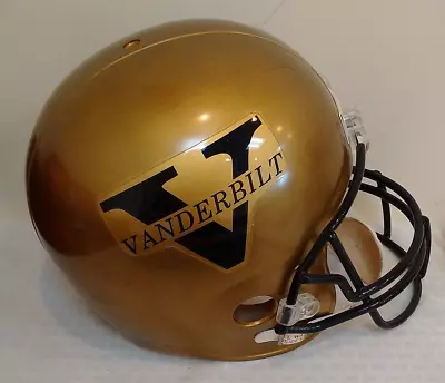 Vintage 1990s VANDERBILT Riddell Full Size Football Helmet SEC Football Gold FS • $99.99