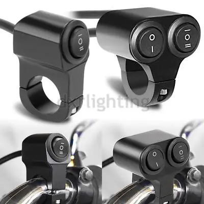 Motorcycle 7/8  Handlebar Headlight Fog Spot Light ON OFF Switch Waterproof 12V • $9.98