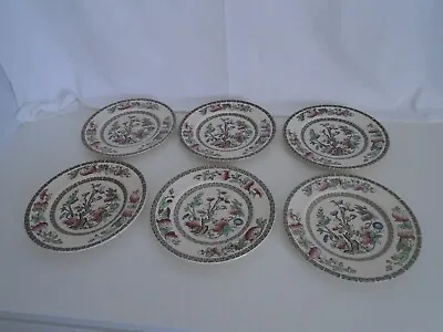 £9.99 • Buy Set Of Six Johnson Brothers ‘Indian Tree’ Lunch Plates X 6 Vintage 22.5cm / 9 