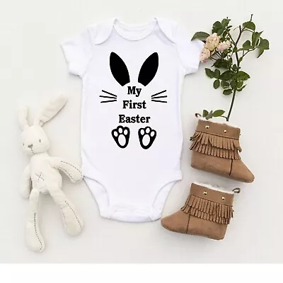 My First Easter Baby Vest All In One Bodysuit Romper 1st Easter • £5.99