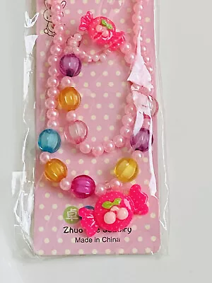 Candy Necklace Bracelet Set Chunky Jewelry Toddlers Little Kids Birthday Gift • $8.99