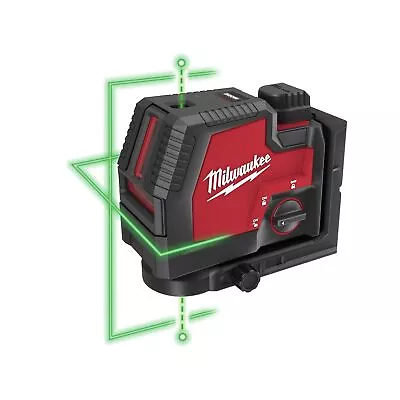 Milwaukee 3522-21 Green Beam Laser Cross Line Plumb Point USB Rechargeable • $320