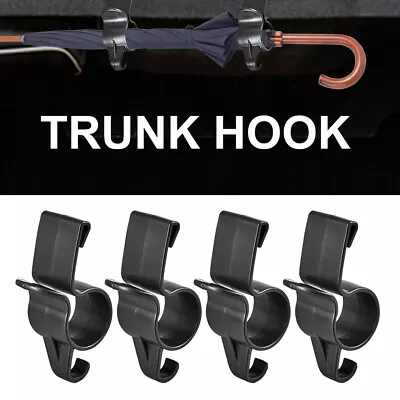 4Pcs Auto Car Trunk Hook Umbrella Hanger Luggage Bag Holder Organizer Clip Black • $5.28