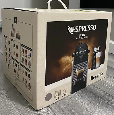 Nespresso Pixie With Aeroccino Coffee Machine - Titan (BEC460TTN1BUC1) Brand NEW • $98