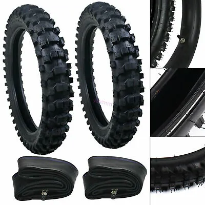 70/100-19 & 90/100-16 Front & Rear Tires + Tubes For Honda Dirt Bike CR80 KX100 • $121