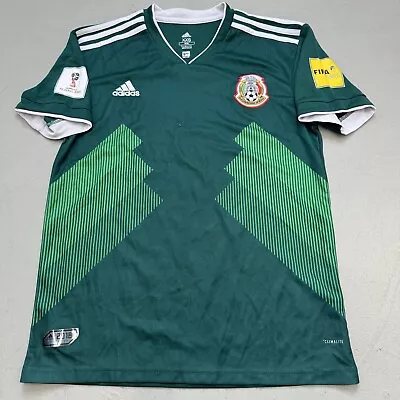 ADIDAS Small MEXICO FIFA World Cup Russia 2018 Soccer Jersey Home Size XXS 18x26 • $19.99