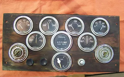 Vintage Boat Panel With Hobb Stewart Warner Gauges   2 Ignitions W/keys • $119